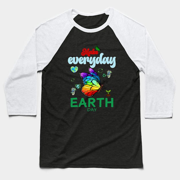 happy funny  earth day 2024 gift april 22 Cute Teacher  Lover Rainbow Baseball T-Shirt by graphicaesthetic ✅